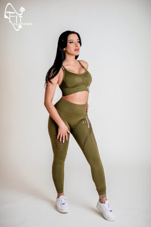 Laguna - High Waist Set (khaki)